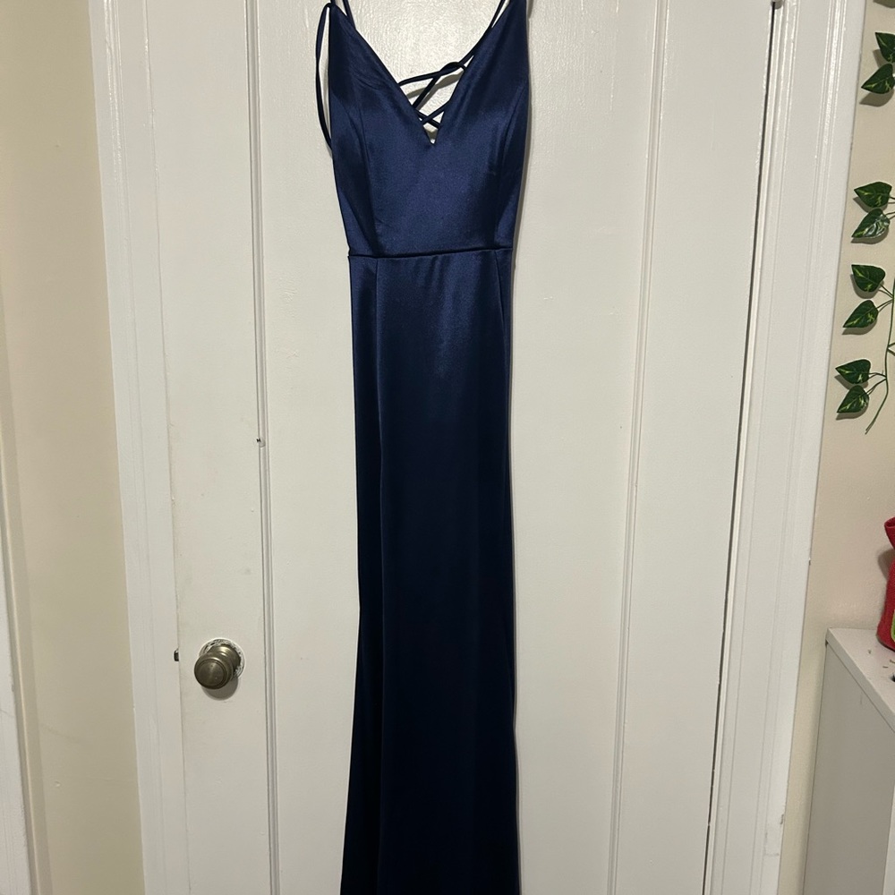 Silk Blue Formal Dress
